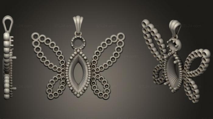 Jewelry (Butterfly Pendant11, JVLR_0345) 3D models for cnc
